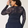 All-Over Lace Crew Top All-Over Lace Crew Top
