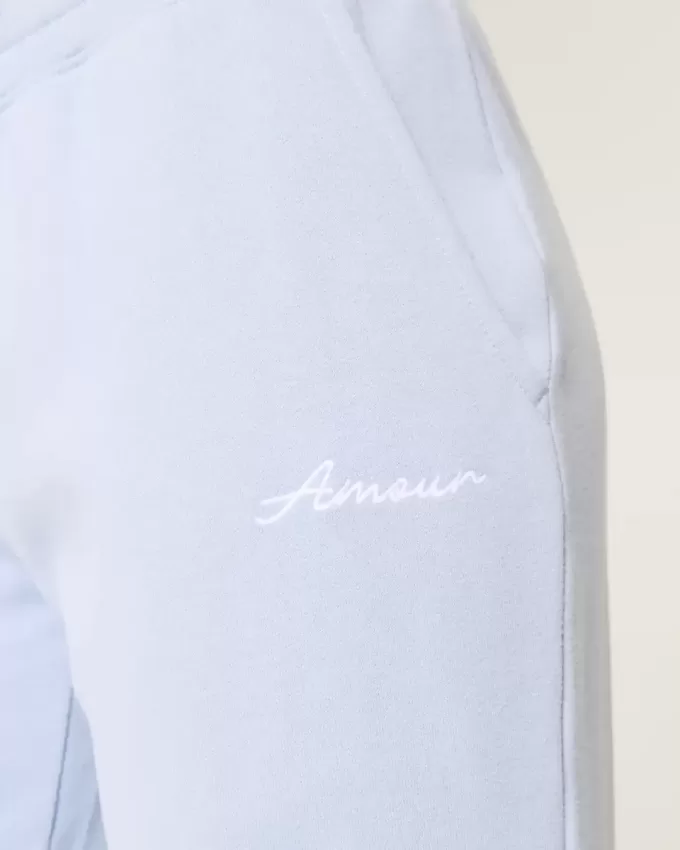 Amour grafiska raka träningsbyxor Amour grafiska raka träningsbyxor