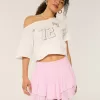 Asymmetrisk fåll Tiered Mini Skort Asymmetrisk fåll Tiered Mini Skort