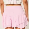 Asymmetrisk fåll Tiered Mini Skort Asymmetrisk fåll Tiered Mini Skort