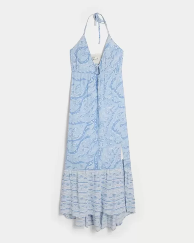 Asymmetrisk Hem Halter Maxiklänning Asymmetrisk Hem Halter Maxiklänning