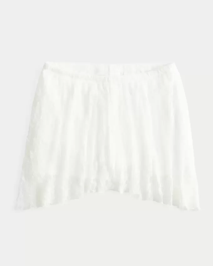 Asymmetrisk minikjol i spets Asymmetrisk minikjol i spets
