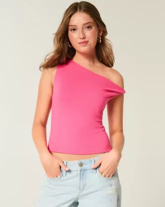 Asymmetrisk off-the-shoulder topp
