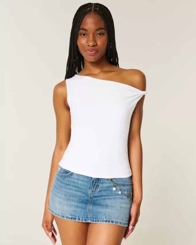 Asymmetrisk off-the-shoulder topp Asymmetrisk off-the-shoulder topp