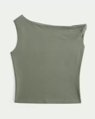 Asymmetrisk off-the-shoulder topp