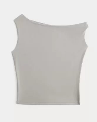 Asymmetrisk off-the-shoulder topp