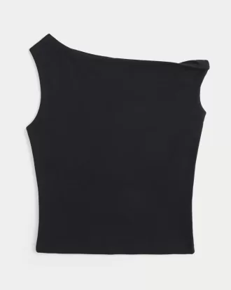 Asymmetrisk off-the-shoulder topp