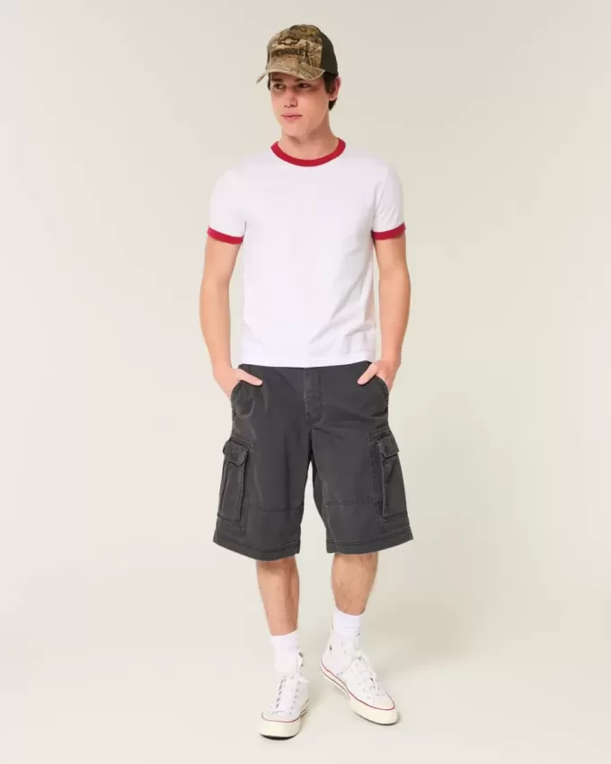 At-the-Knee Baggy Cargo Shorts At-the-Knee Baggy Cargo Shorts