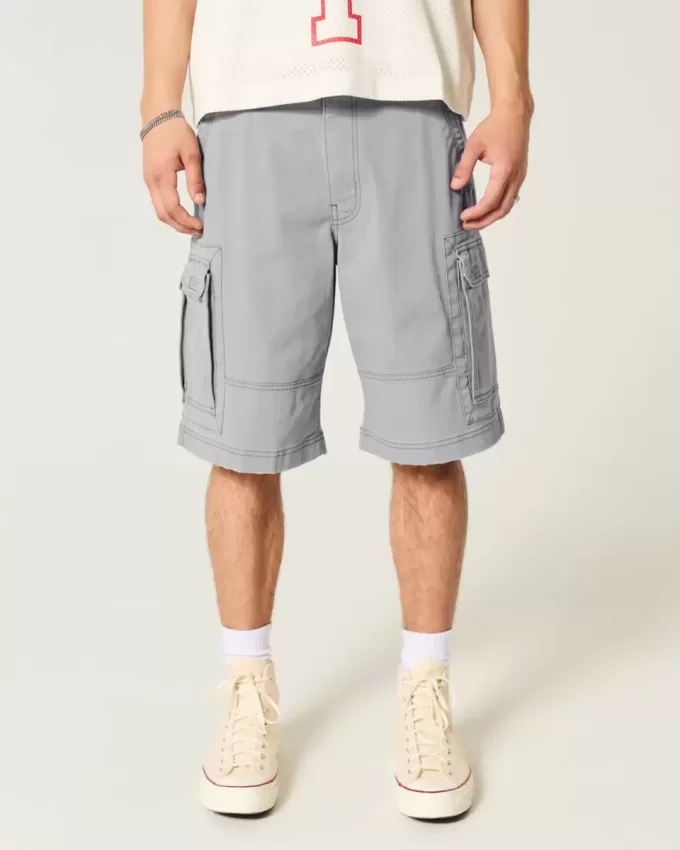 At-the-Knee Baggy Cargo Shorts At-the-Knee Baggy Cargo Shorts