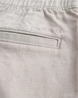At-the-Knee Linne-Blend Shorts med platt framsida