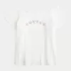Av axeln söt grafisk t-shirt Av axeln söt grafisk t-shirt