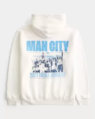 Avslappnad Manchester City Graphic Hoodie