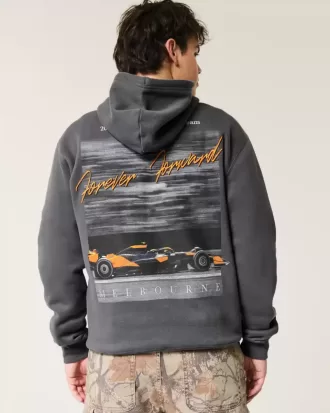 Avslappnad McLaren Forever Forward Graphic Hoodie
