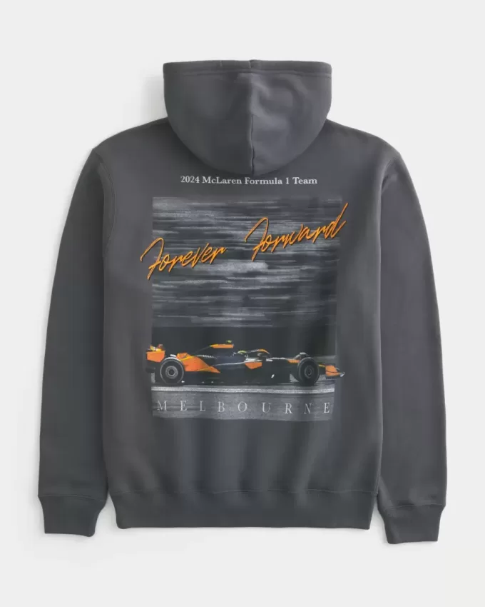 Avslappnad McLaren Forever Forward Graphic Hoodie Avslappnad McLaren Forever Forward Graphic Hoodie