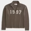 Avslappnad Number Graphic Zip-Up-tröja Avslappnad Number Graphic Zip-Up-tröja