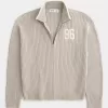 Avslappnad Number Graphic Zip-Up-tröja Avslappnad Number Graphic Zip-Up-tröja
