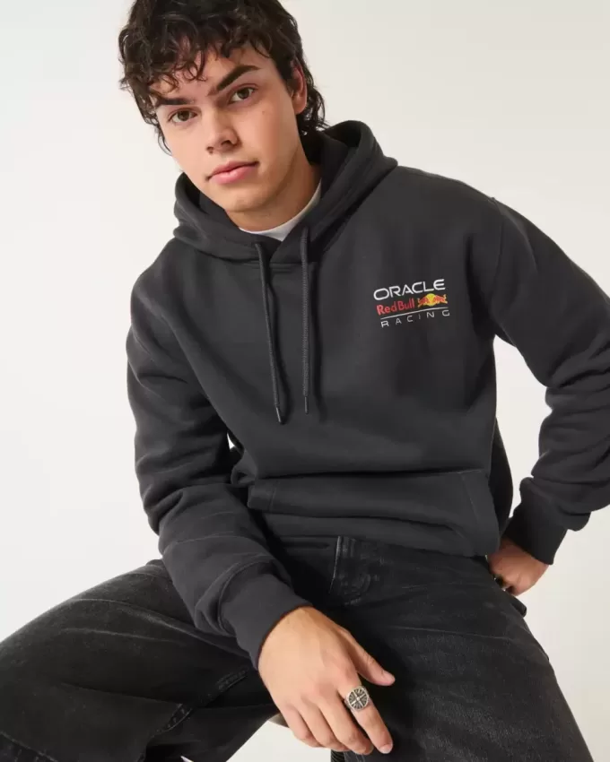 Avslappnad Oracle Red Bull Racing Graphic Hoodie Avslappnad Oracle Red Bull Racing Graphic Hoodie