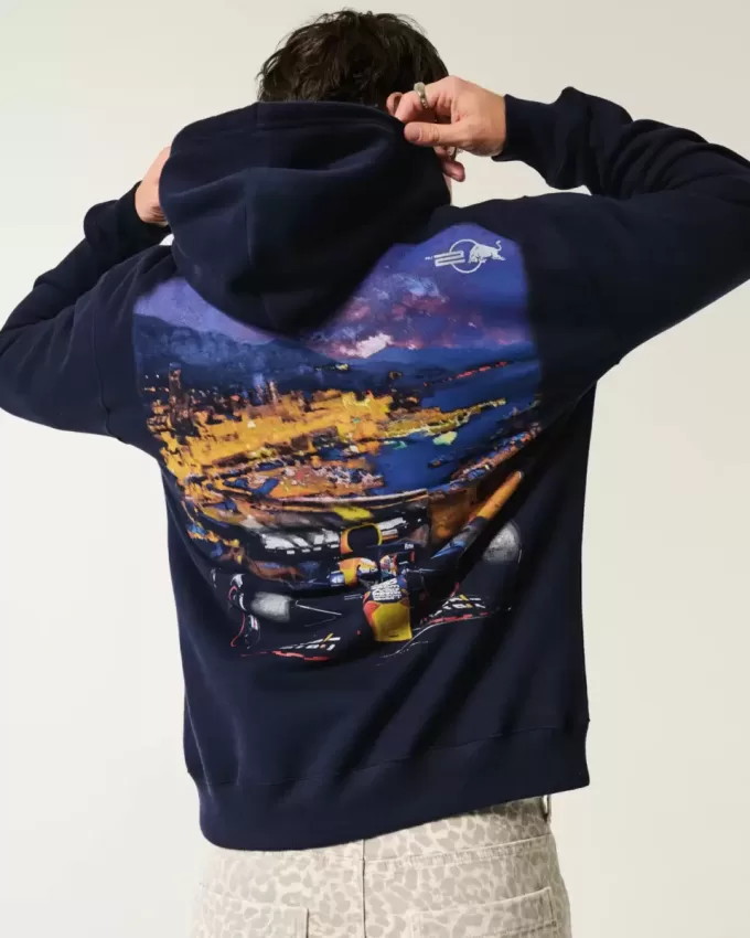 Avslappnad Oracle Red Bull Racing Graphic Hoodie Avslappnad Oracle Red Bull Racing Graphic Hoodie