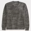 Avslappnad termisk långärmad Camo Crew-tröja Avslappnad termisk långärmad Camo Crew-tröja