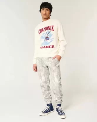 Avslappnade Camo Fleece Joggers