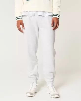 Avslappnade fleecejoggare