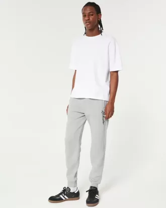 Avslappnade joggingbyxor i fleece