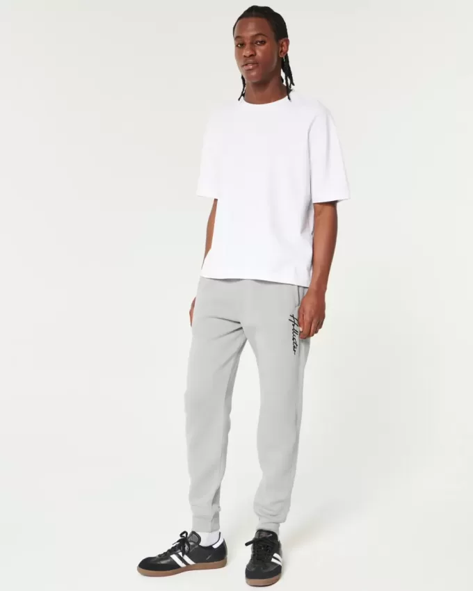 Avslappnade joggingbyxor i fleece
