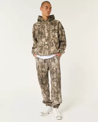 Avslappnade joggingbyxor i fleece
