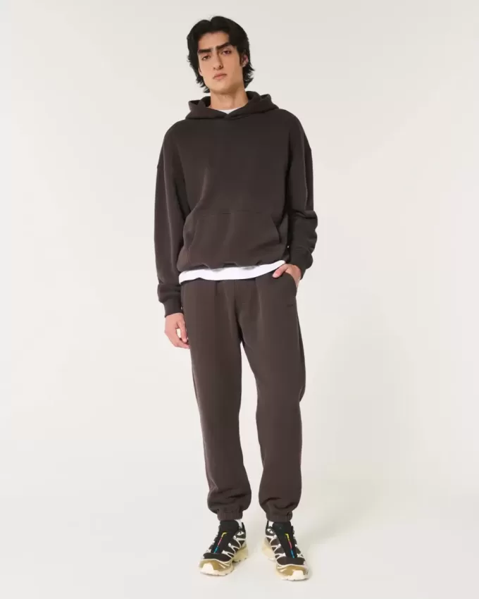 Avslappnade joggingbyxor i fleece Avslappnade joggingbyxor i fleece