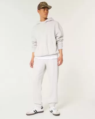 Avslappnade joggingbyxor i fleece