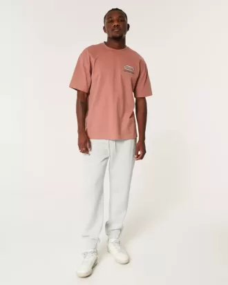 Avslappnade joggingbyxor i fleece