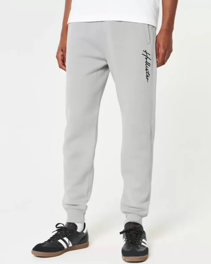 Avslappnade joggingbyxor i fleece