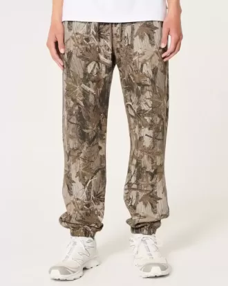Avslappnade joggingbyxor i fleece