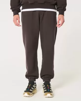 Avslappnade joggingbyxor i fleece