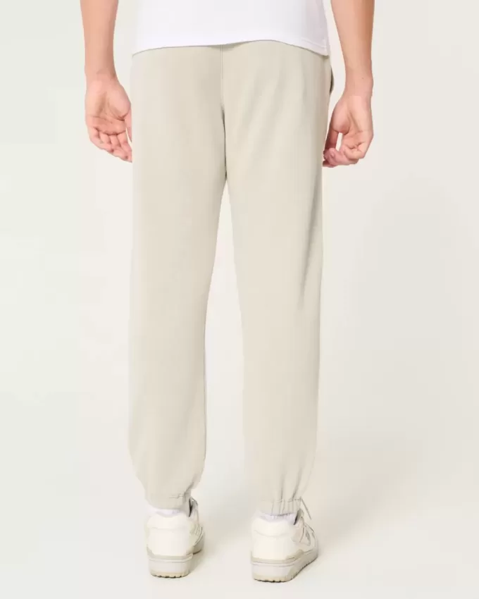 Avslappnade joggingbyxor i fleece