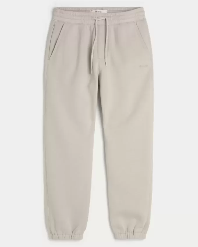 Avslappnade joggingbyxor i fleece