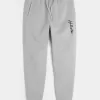 Avslappnade joggingbyxor i fleece