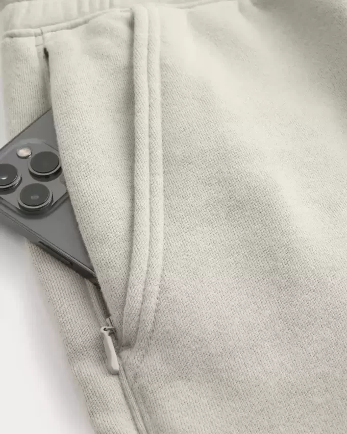 Avslappnade joggingbyxor i fleece