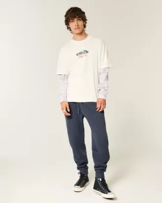 Avslappnade Rib Joggers