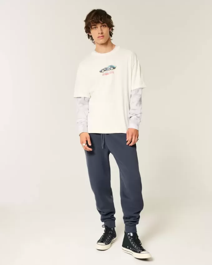 Avslappnade Rib Joggers Avslappnade Rib Joggers
