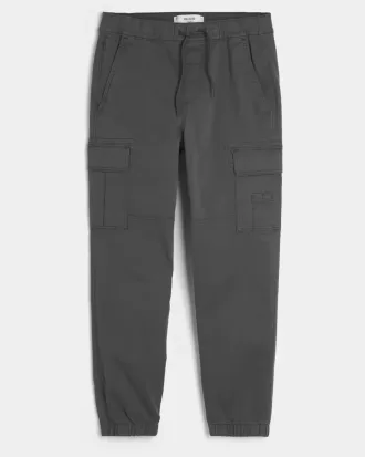 Avslappnade Twill Cargo Joggers