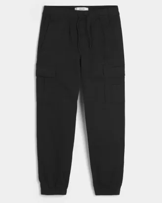Avslappnade Twill Cargo Joggers