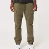 Avslappnade Twill Cargo Joggers Avslappnade Twill Cargo Joggers