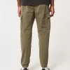 Avslappnade Twill Cargo Joggers Avslappnade Twill Cargo Joggers