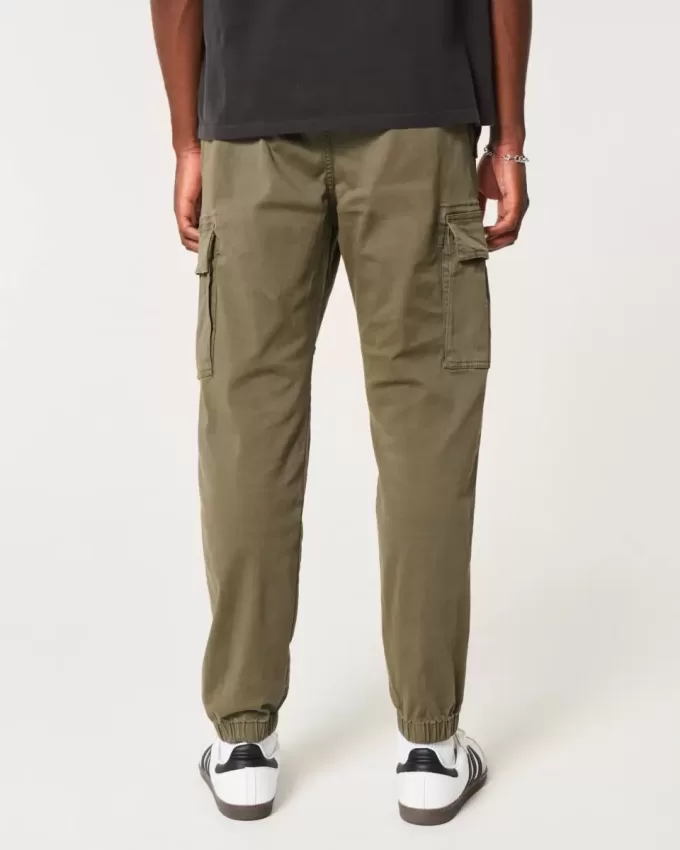 Avslappnade Twill Cargo Joggers Avslappnade Twill Cargo Joggers