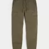 Avslappnade Twill Cargo Joggers Avslappnade Twill Cargo Joggers