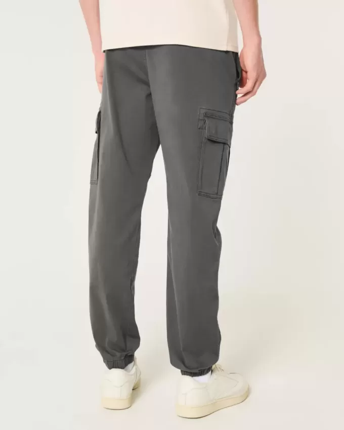 Avslappnade Twill Cargo Joggers Avslappnade Twill Cargo Joggers