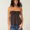 Axelbandslös Cinched Babydoll Top Axelbandslös Cinched Babydoll Top