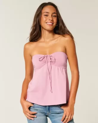 Axelbandslös Cinched Babydoll Top