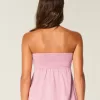Axelbandslös Cinched Babydoll Top Axelbandslös Cinched Babydoll Top